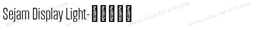 Sejam Display Light字体转换